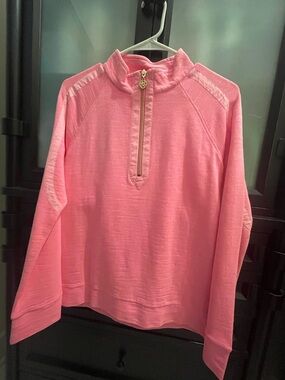 Lilly Pulitzer Pink Half-Zip Pullover